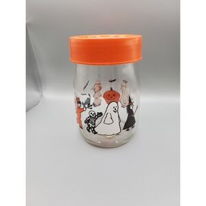 Vintage Halloween Candy Jar 1980s Carlton Glass Pumpkin Devil Ghost Witch Cat